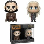 Jon Snow + Daenerys Targaryen: Fun ko Vynl. Vinyl Figure Set Bundle with 1 Compatible Theme Trading Card [34044]